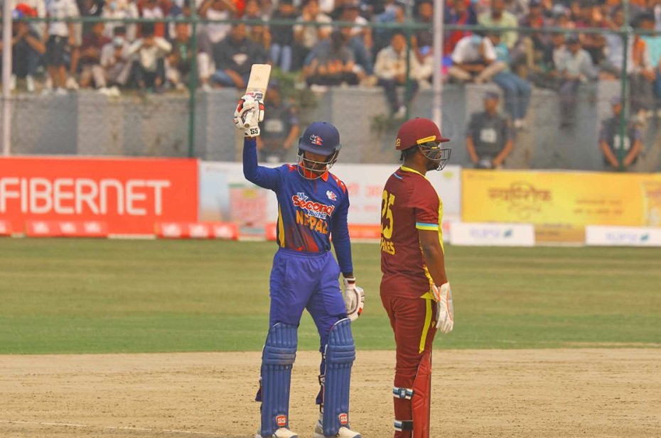 आशिफ शेखको वेस्टइन्डिजविरुद्ध अर्धशतक