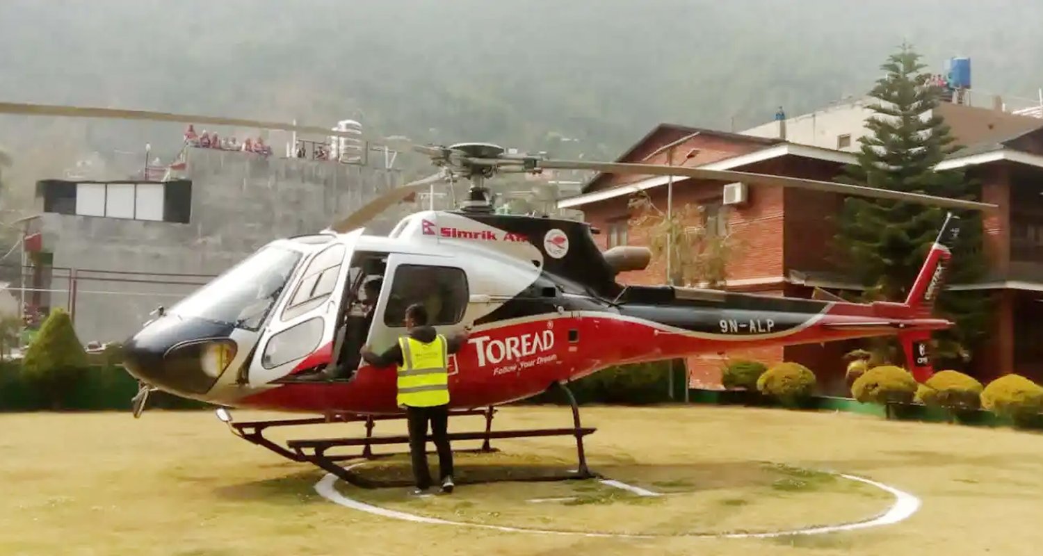 छतबाट खसेर गम्भीर घाइते बालकको हेलिकप्टरमार्फत उद्धार